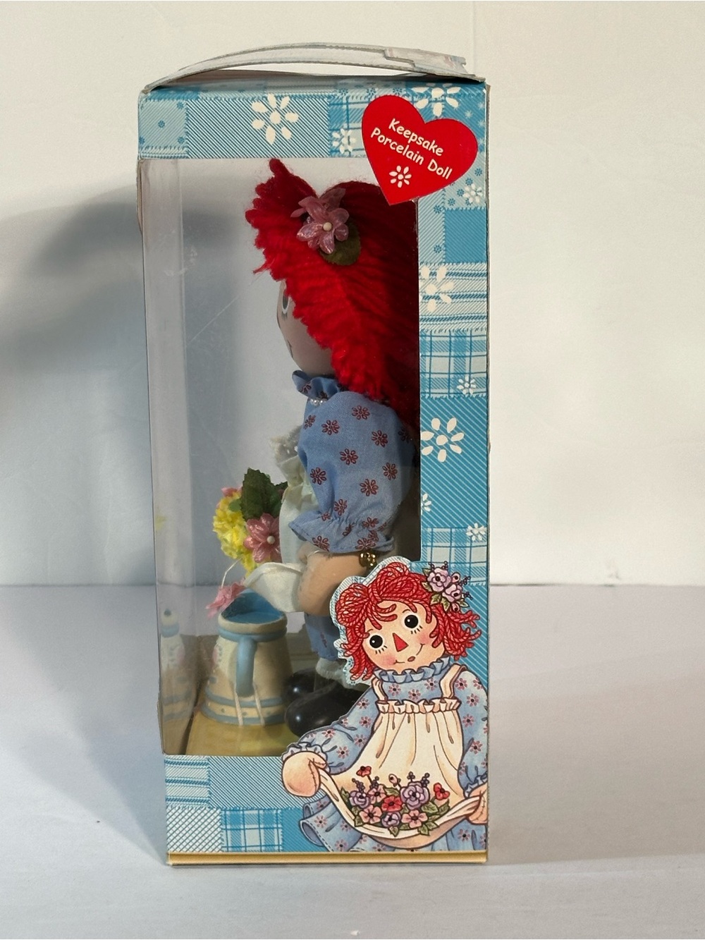 Life Is Full Of Blossoms Porcelain Doll Brass Key Keepsakes Raggedy Ann & Andy - Picture 2 of 12